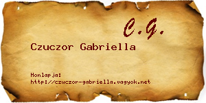 Czuczor Gabriella névjegykártya