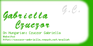 gabriella czuczor business card
